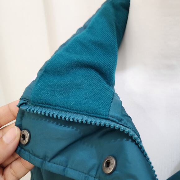 Eddie Bauer Premium Goose Down Sleeveless Puffer Vest Zipper Teal Green, Small - Picture 5 of 9